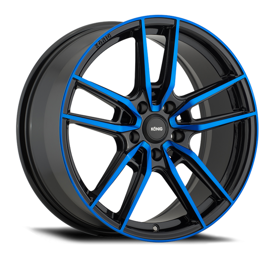 Konig Myth 17x8 5x114.3 ET43 Gloss Black w/ Blue Tinted Clearcoat