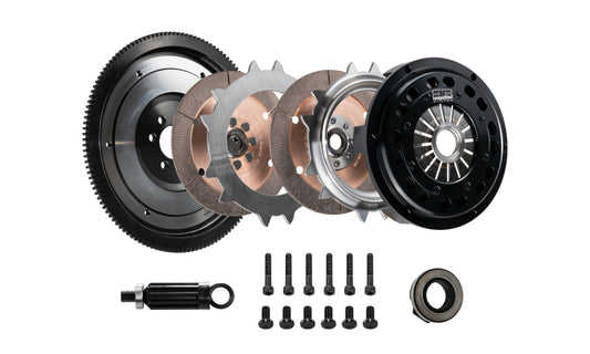 DKM Clutch 98-06 BMW 320i 215mm Ceramic Twin Disc MRX Clutch Kit w/Flywheel (850 ft/lbs Torque)