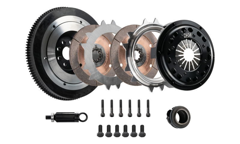 DKM Clutch 00-06 BMW M3 184mm Ceramic Twin Disc MR Clutch Kit w/Flywheel (650 ft/lbs Torque)