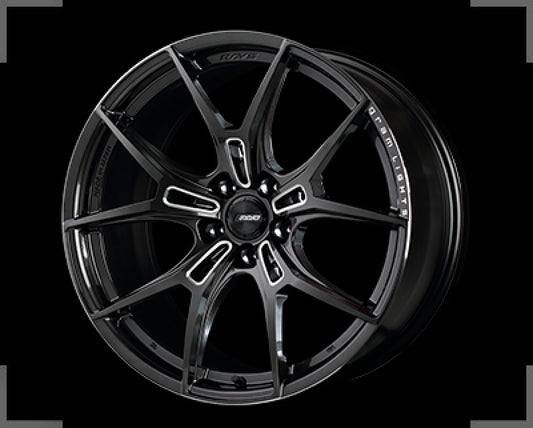 Gram Lights 57FXZ 20x9.5 +35 5-114.3 Super Dark Gunmetal & Machining Rim Edge DC Wheel