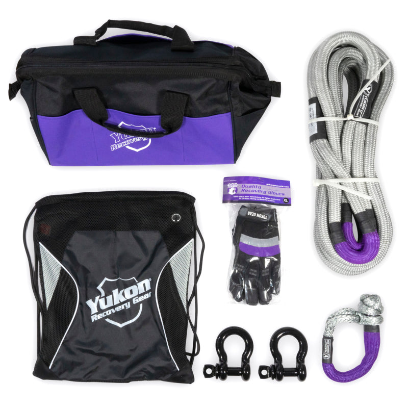 Yukon Recovery Gear Kit w/7/8in Kinetic Rope