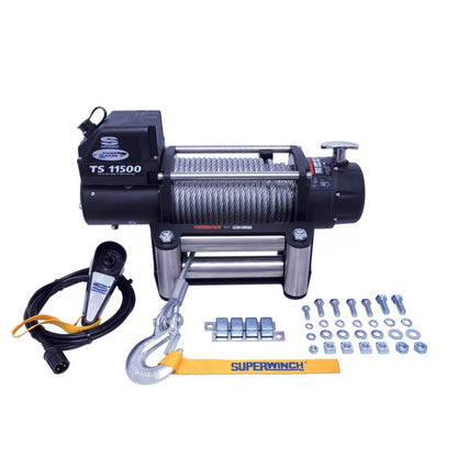 Superwinch 11500 LBS 12 VDC 3/8in x 84ft Steel Rope Tiger Shark 11500 Winch