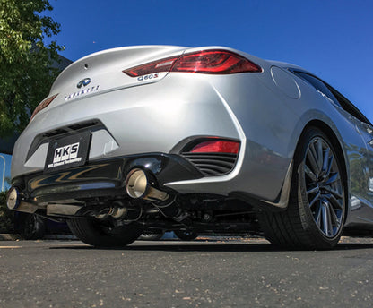 HKS Dual Exit Hi-Power Titanium Tip Cat-Back Exhaust System - Infiniti Q60