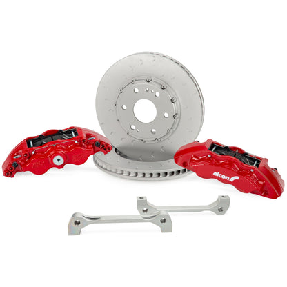 Alcon 2021+ RAM TRX 376x42mm Rotors 6-Piston Red Calipers Front Brake Upgrade Kit