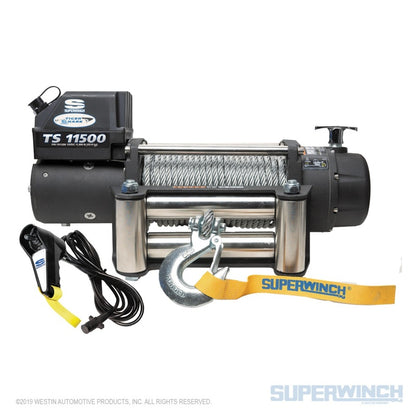 Superwinch 11500 LBS 12 VDC 3/8in x 84ft Steel Rope Tiger Shark 11500 Winch