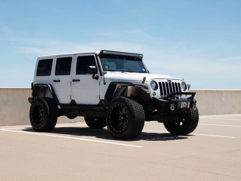 Road Armor 07-18 Jeep Wrangler JK Stealth Front Winch Bumper w/Bar Guard Mid Width - Tex Blk