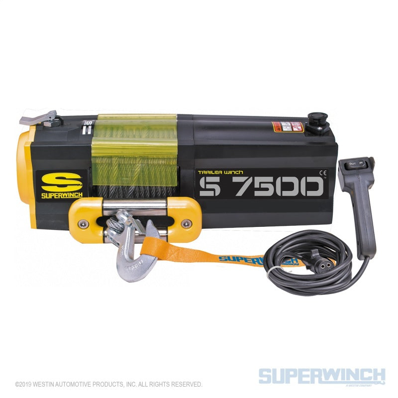 Superwinch 7500 LBS 12 VDC 5/16in x 54ft Steel Rope S7500 Winch