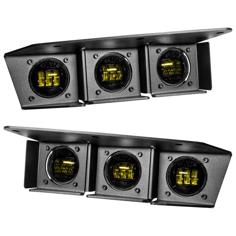 ORACLE Lighting 21-22 Ford Bronco Triple LED Fog Light Kit for Steel Bumper - Yellow