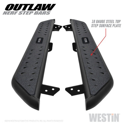 Westin 14-19 Toyota 4Runner SR5/TRD/TRD Pro (exc Limited & Nightshade) Outlaw Nerf Step Bars