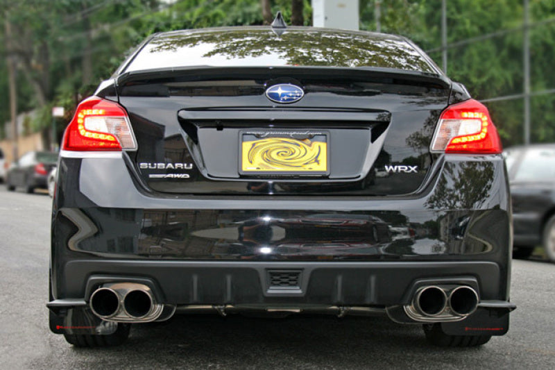 Rally Armor 15-18 Subaru WRX/STi Sedan UR Black Mud Flap w/ Green Logo and Altered Font