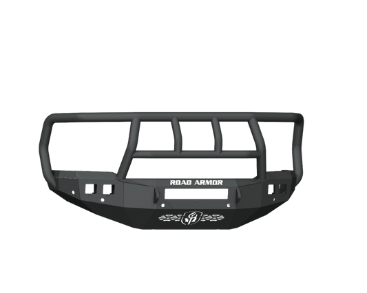 Road Armor 19-20 Ram 2500 Stealth Front Bumper w/Titan II Guard/6 Sensor Holes - Tex Blk