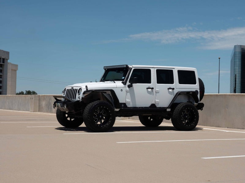 Road Armor 07-18 Jeep Wrangler JK Stealth Front Winch Bumper w/Bar Guard Mid Width - Tex Blk