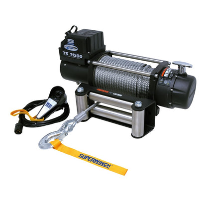 Superwinch 11500 LBS 12 VDC 3/8in x 84ft Steel Rope Tiger Shark 11500 Winch