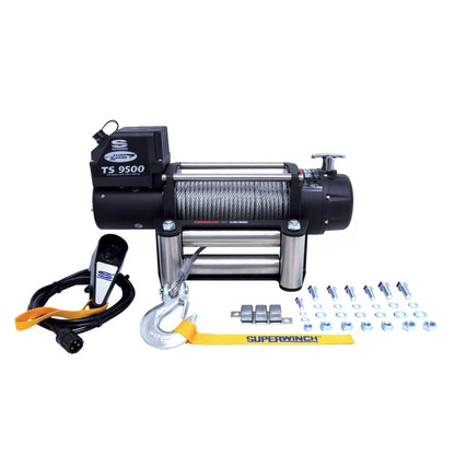 Superwinch 9500 LBS 12 VDC 11/32in x 95ft Steel Rope Tiger Shark 9500 Winch