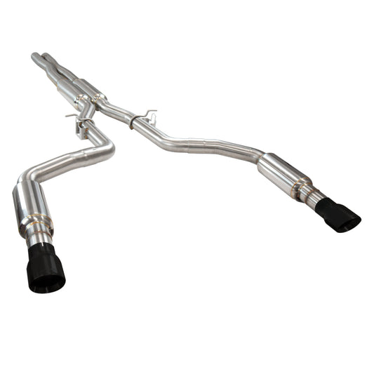 Kooks 2015+ Dodge Charger 3in OEM Style Cat-Back Exhaust w/ 4in Black Slash Cut Tips