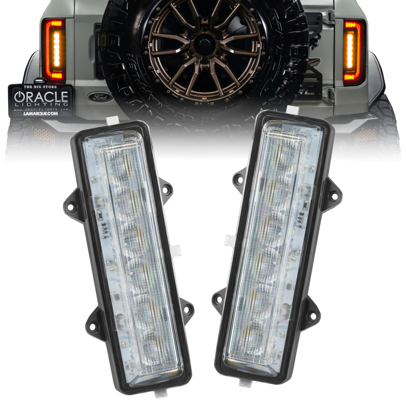 Oracle Lighting 21-23 Ford Bronco Dual Function Reverse LED Modules Flush Tail Light - Amber/White