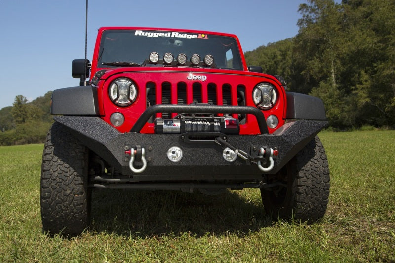 Rugged Ridge Spartan Front Bumper HCE W/Overrider 07-18 Jeep Wrangler JK