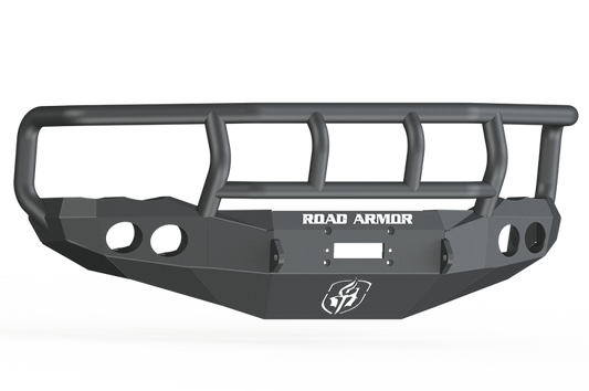 Road Armor 02-05 Dodge 1500 Stealth Front Winch Bumper w/Titan II Guard - Tex Blk