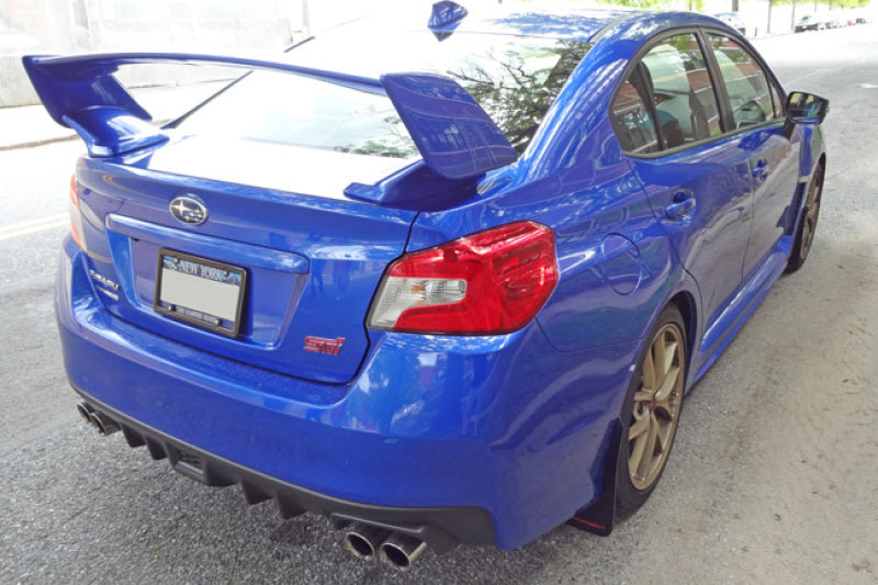 Rally Armor 15+ Subaru WRX & STi Sedan Only UR Red Mud Flap w/ White Logo