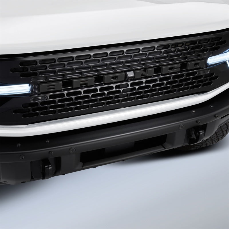 Ford Racing 2021+ Bronco Grille Lettering Overlay Kit - Black