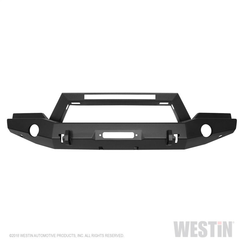 Westin 07-18 Jeep Wrangler JK WJ2 Full Width Front Bumper w/LED Light - Tex. Blk