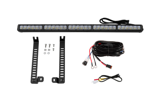 Diode Dynamics 14-19 Toyota 4Runner SS30 (Single) Stealth Lightbar Kit - White Driving