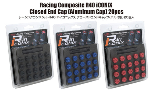 Project Kics 12X1.50 R40 Iconix Aluminum Caps Blue 20 Pieces