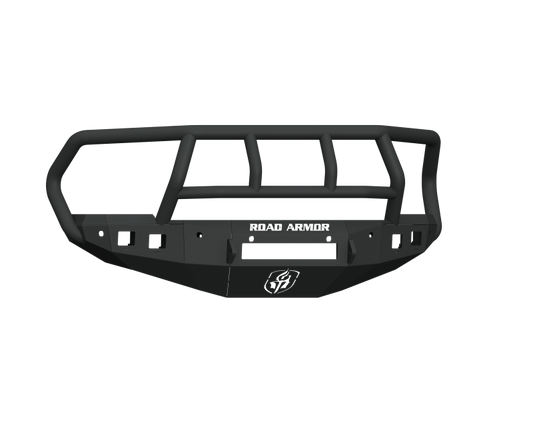 Road Armor 16-18 Ram 2500 Stealth Front Bumper w/Titan II Guard/6 Sensor Holes - Tex Blk