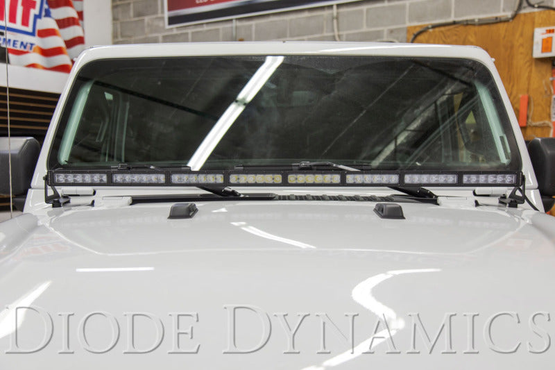 Diode Dynamics 18-21 Jeep JL Wrangler/Gladiator SS50 Hood LED Light Bar Kit - White Flood